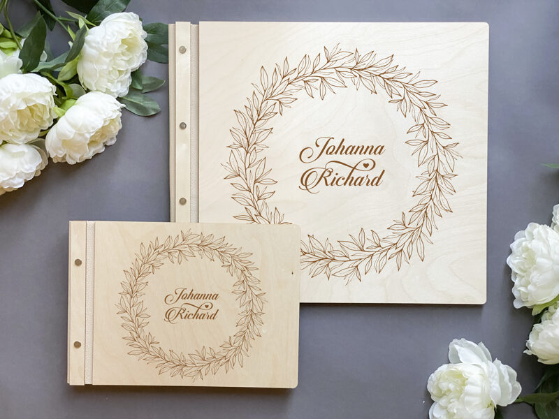 Foto albums Rustic ar ādas maliņu