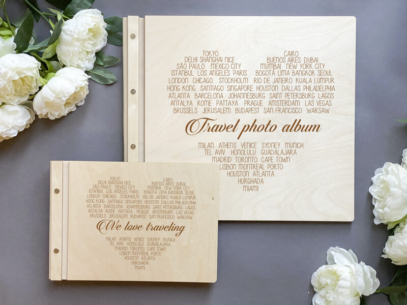 Foto albums Traveling ar ādas maliņu