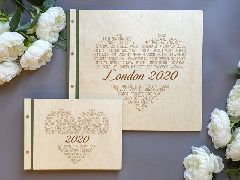 Viesu grāmata Traveling ar ādas maliņu