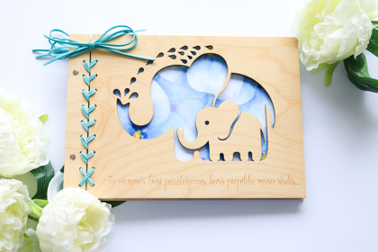 Foto albums ar pinumu un zilonīti