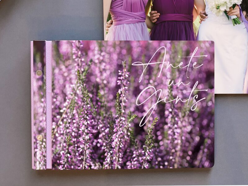 Foto albums Dizains Nr.44 ar ādas maliņu