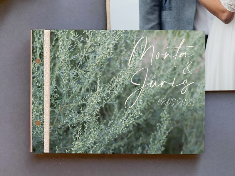 Foto albums Dizains Nr.43 ar ādas maliņu